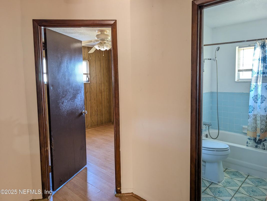 Bathroom, Interior, Wood Texture Flooring, Wooden Walls