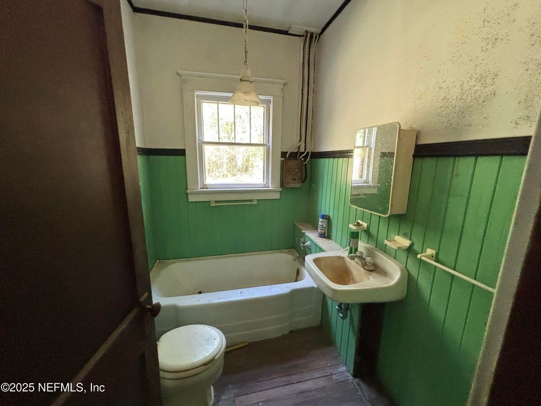 Bathroom, Interior, Wood Texture Flooring