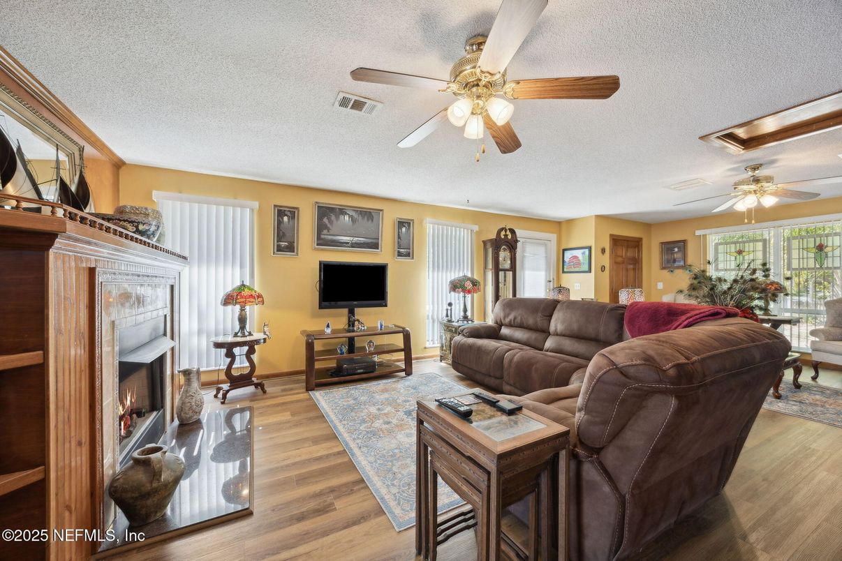 Fireplace, Interior, Living room, Wood Texture Flooring