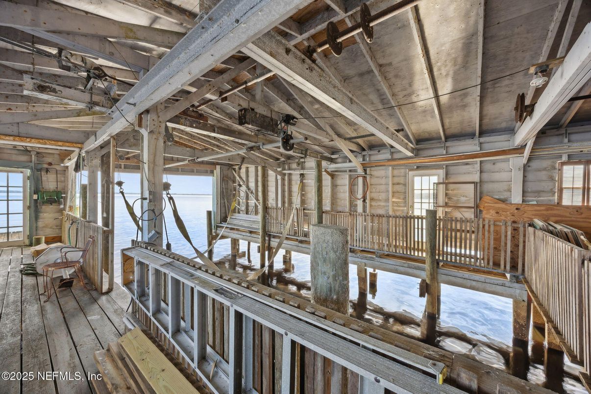 Interior, Water, Wooden Beams