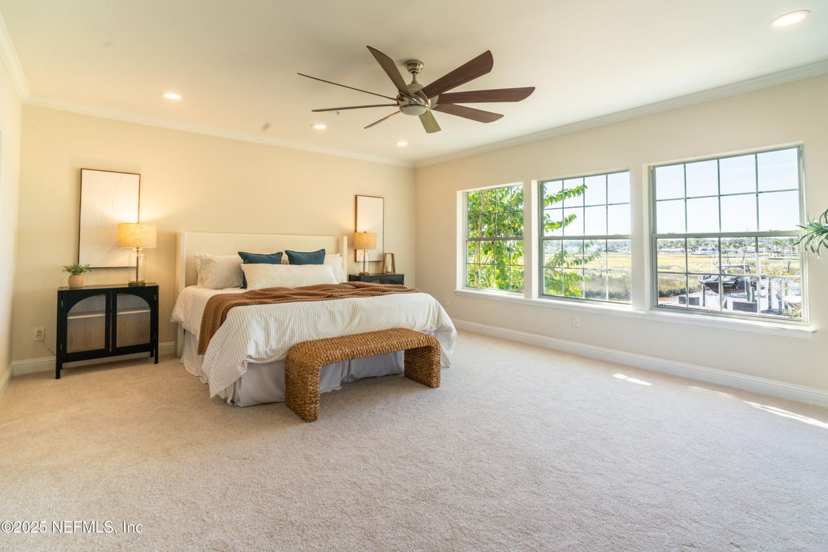 Bedroom, Interior, Recessed Lighting