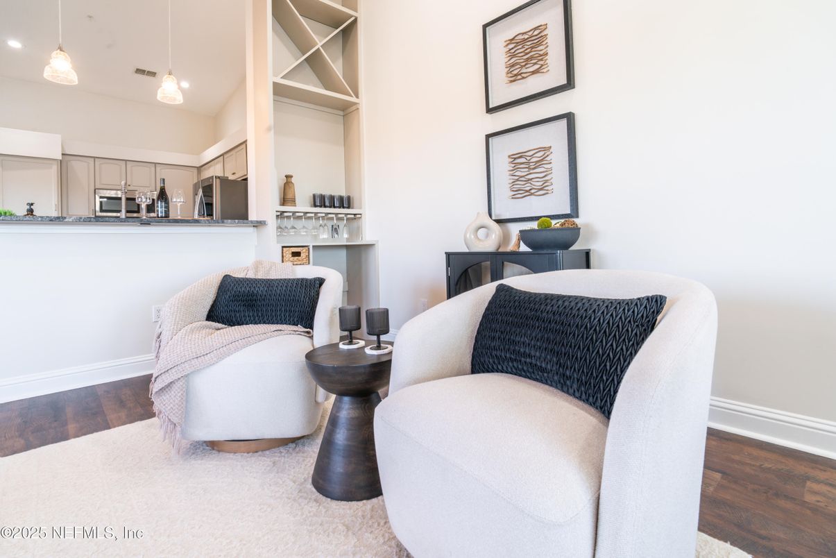 Interior, Kitchen, Pendant Lights, Stainless Steel Appliances, Wood Texture Flooring