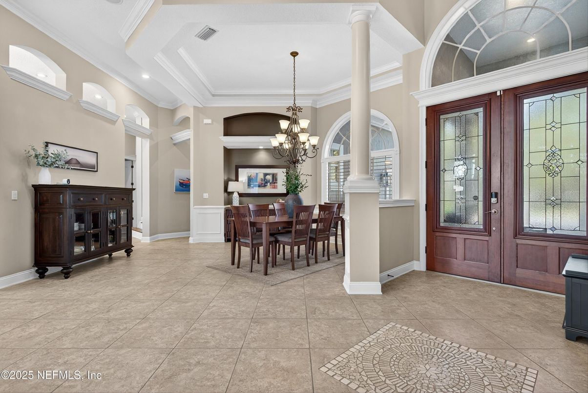 Chandelier, Dining room, Interior, Recessed Lighting