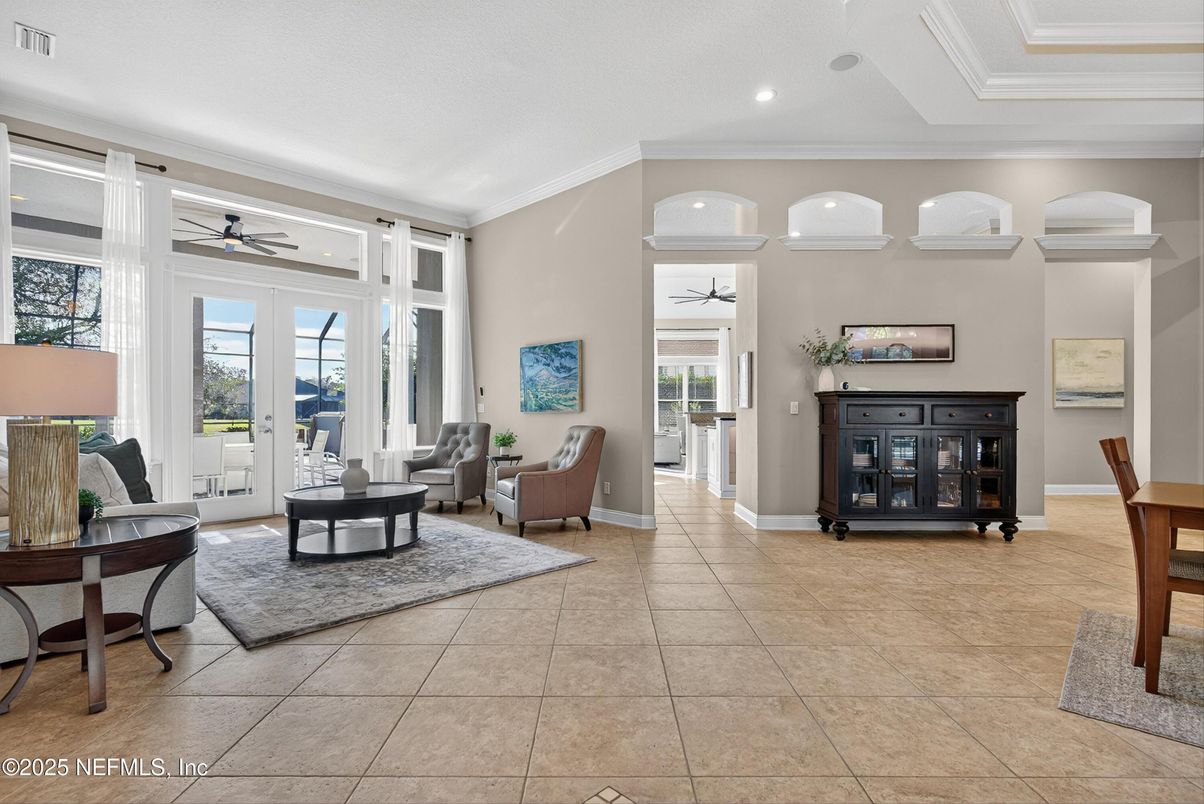 Interior, Living room, Recessed Lighting