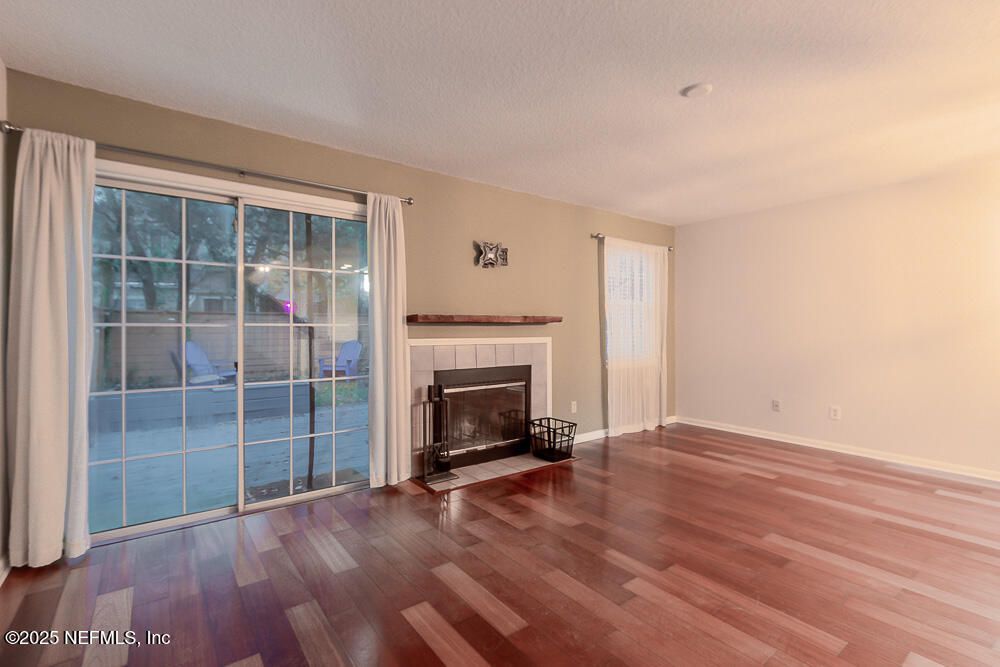 Empty room, Fireplace, Interior, Wood Texture Flooring