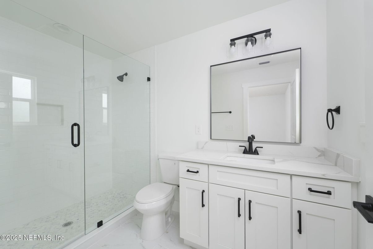 Bathroom, Glass Shower, Interior, Marble