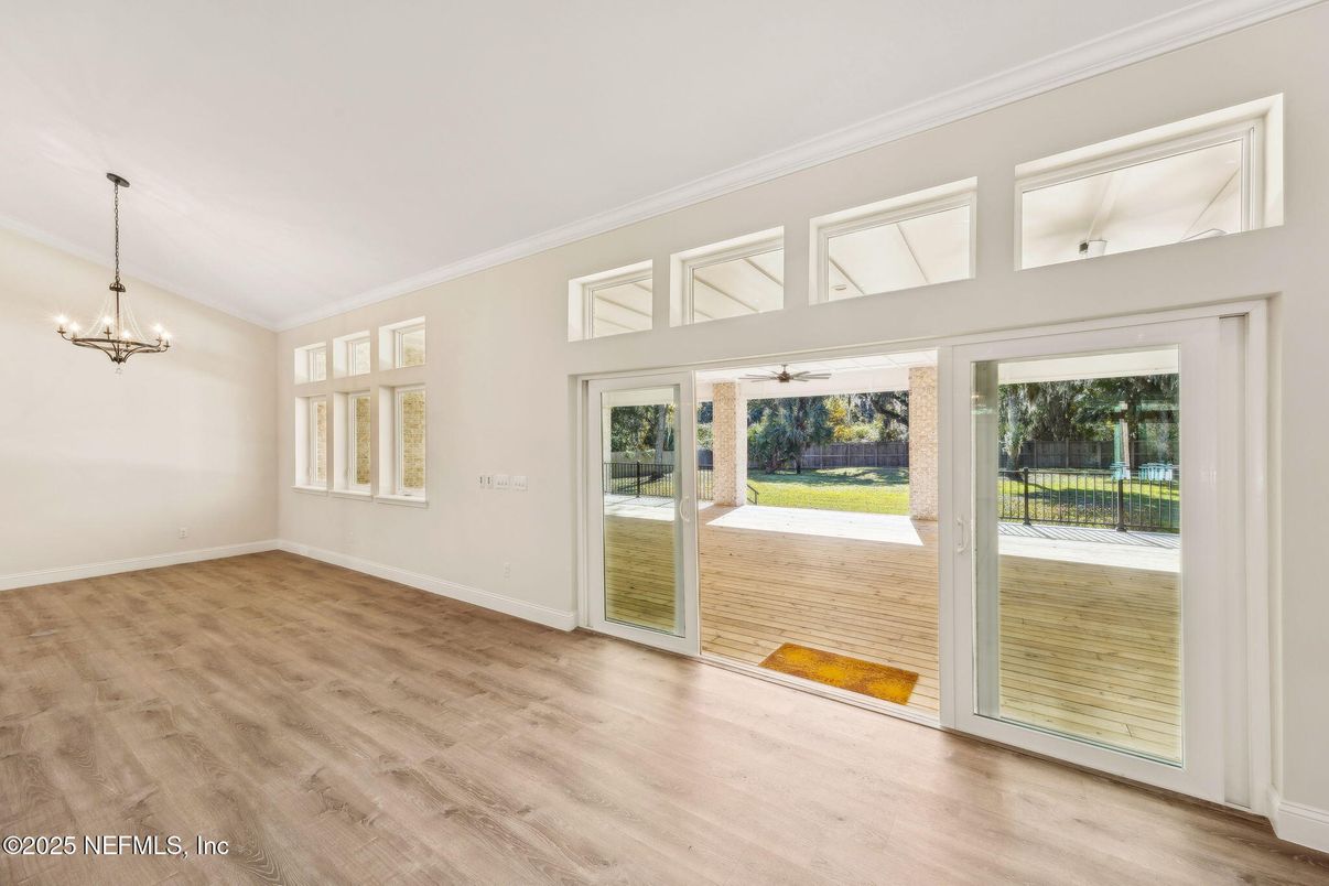 Chandelier, Empty room, Interior, Wood Texture Flooring