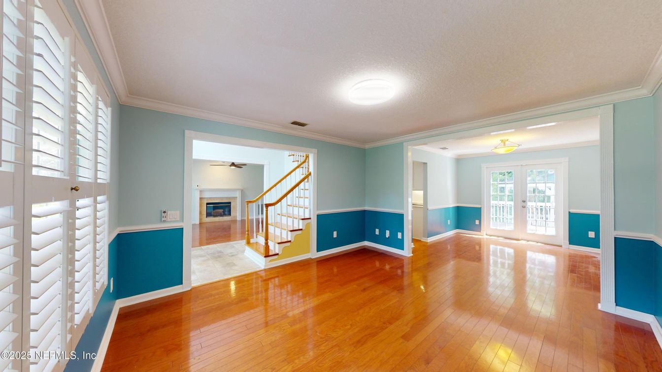 Empty room, Fireplace, Interior, Wood Texture Flooring