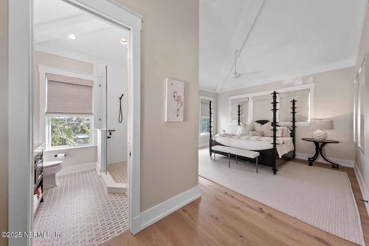 Bathroom, Bedroom, Interior, Recessed Lighting, Wood Texture Flooring