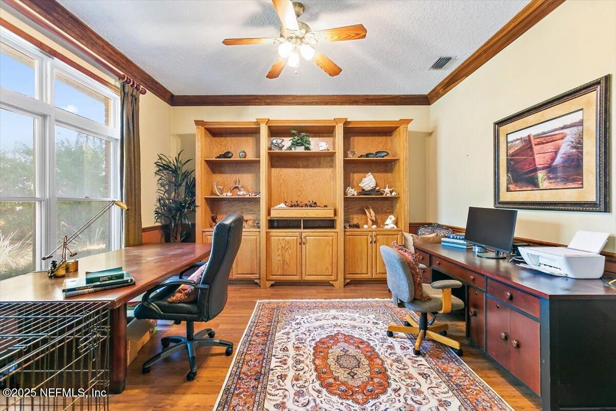 Home Office, Interior, Wood Texture Flooring