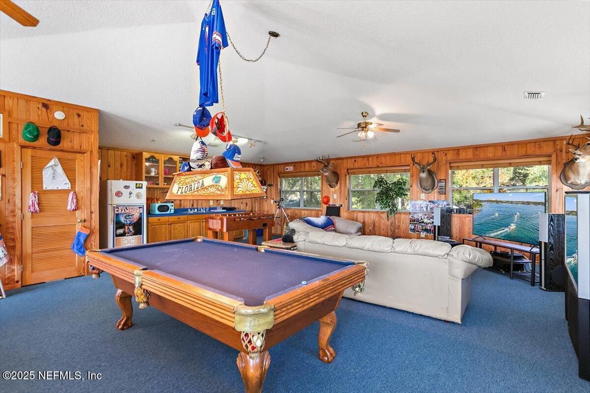 Billiard Table, Game Room, Interior, Living room, Wooden Walls