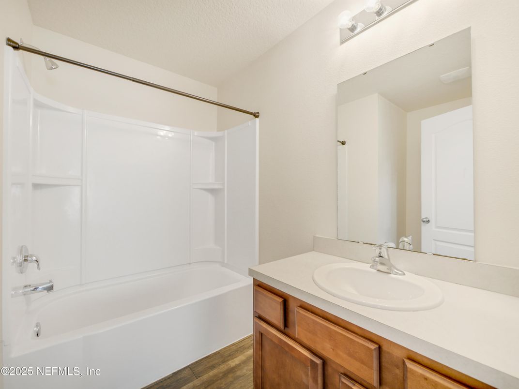 Bathroom, Interior, Wood Texture Flooring
