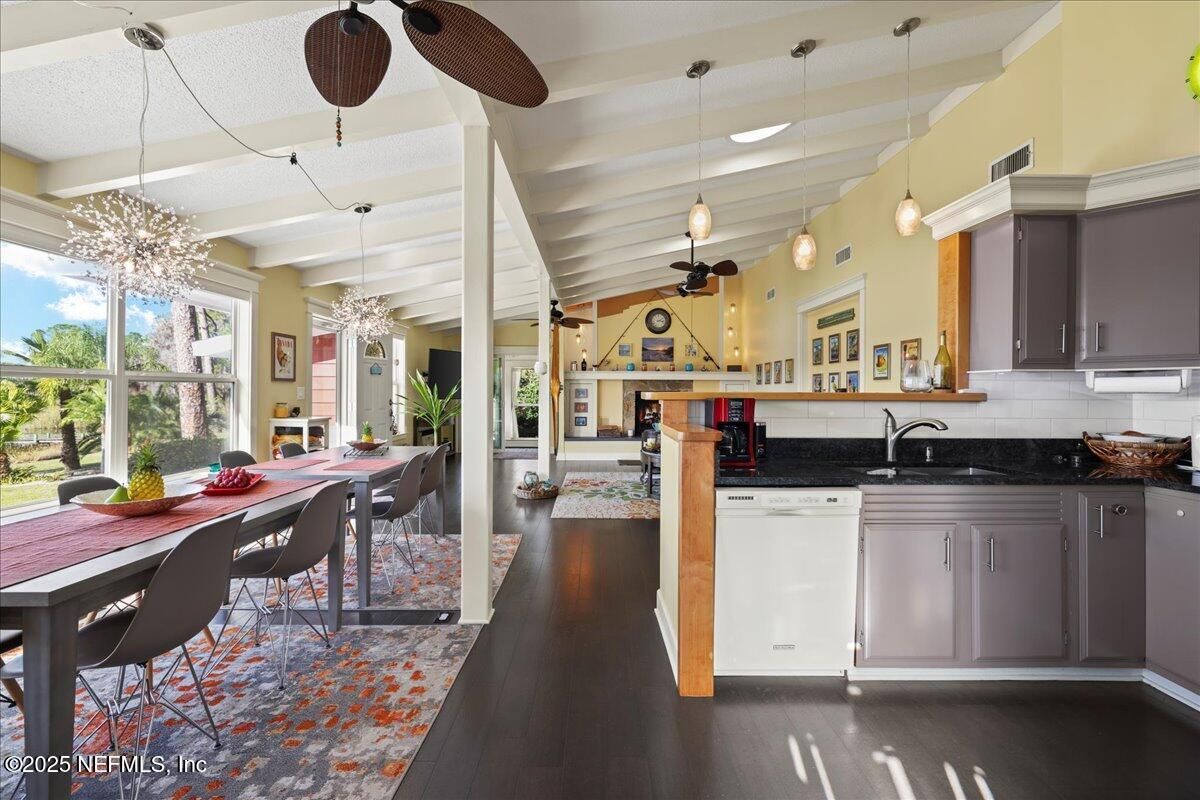 Chandelier, Dining room, Interior, Kitchen, Pendant Lights, Wood Texture Flooring