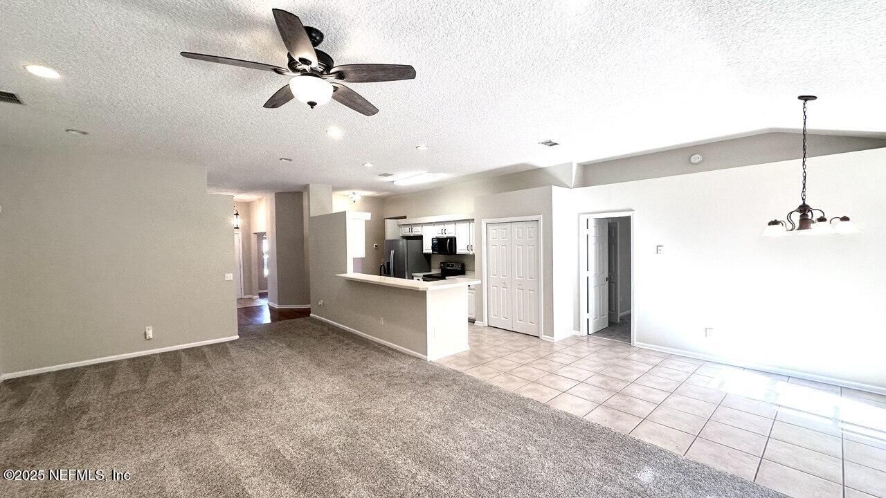 Empty room, Interior, Kitchen, Pendant Lights, Recessed Lighting