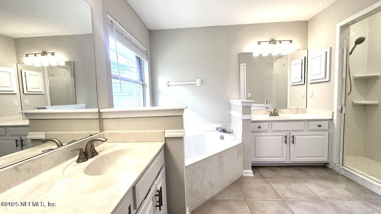 Bathroom, Dual Sink Vanities, Glass Shower, Interior