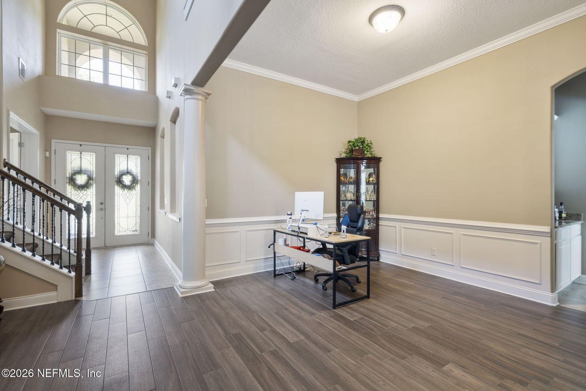 Home Office, Interior, Wood Texture Flooring