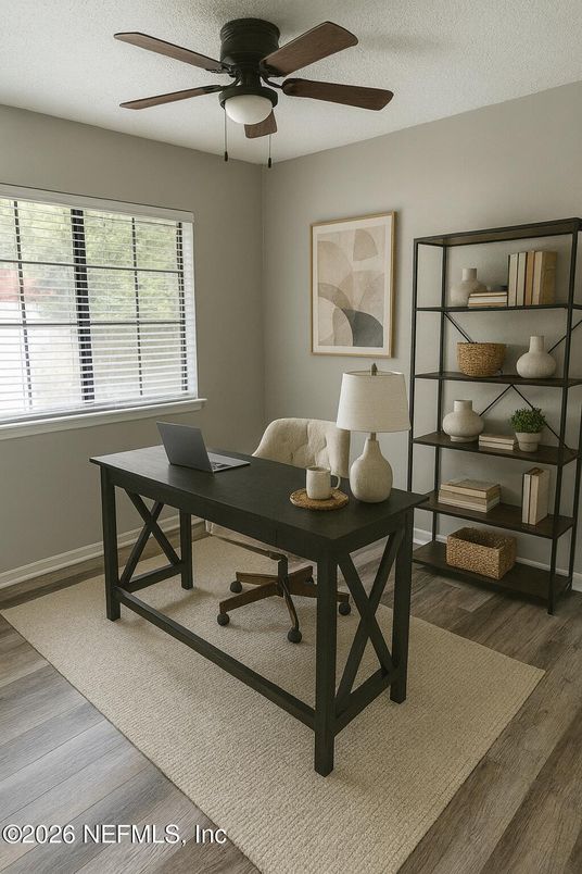 Home Office, Interior, Wood Texture Flooring