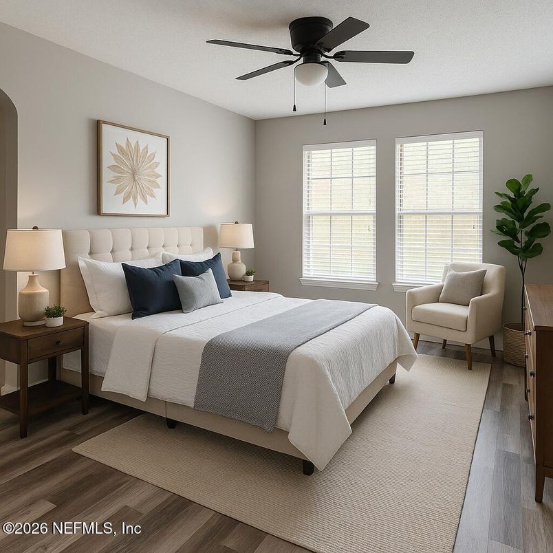 Bedroom, Interior, Wood Texture Flooring
