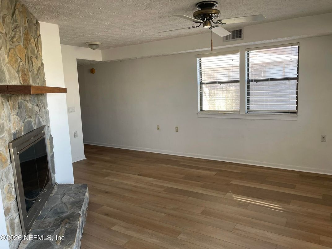 Empty room, Fireplace, Interior, Wood Texture Flooring