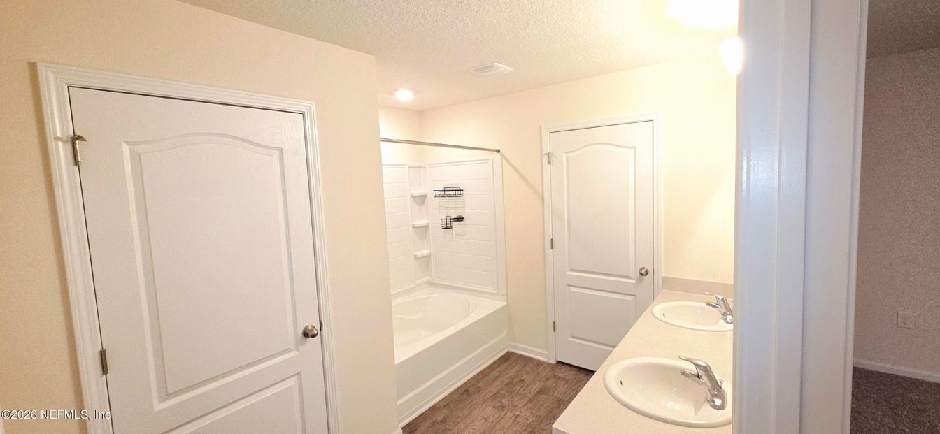 Bathroom, Interior, Wood Texture Flooring