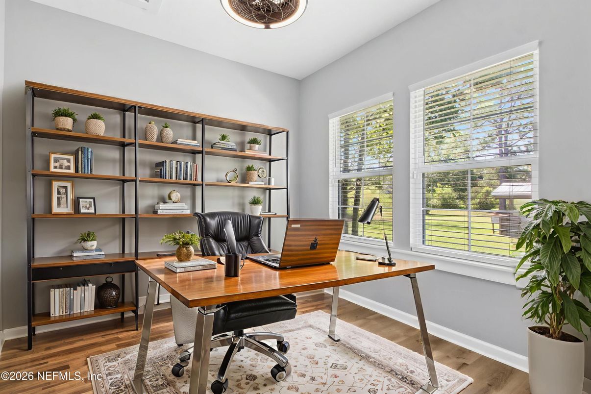 Home Office, Interior, Wood Texture Flooring