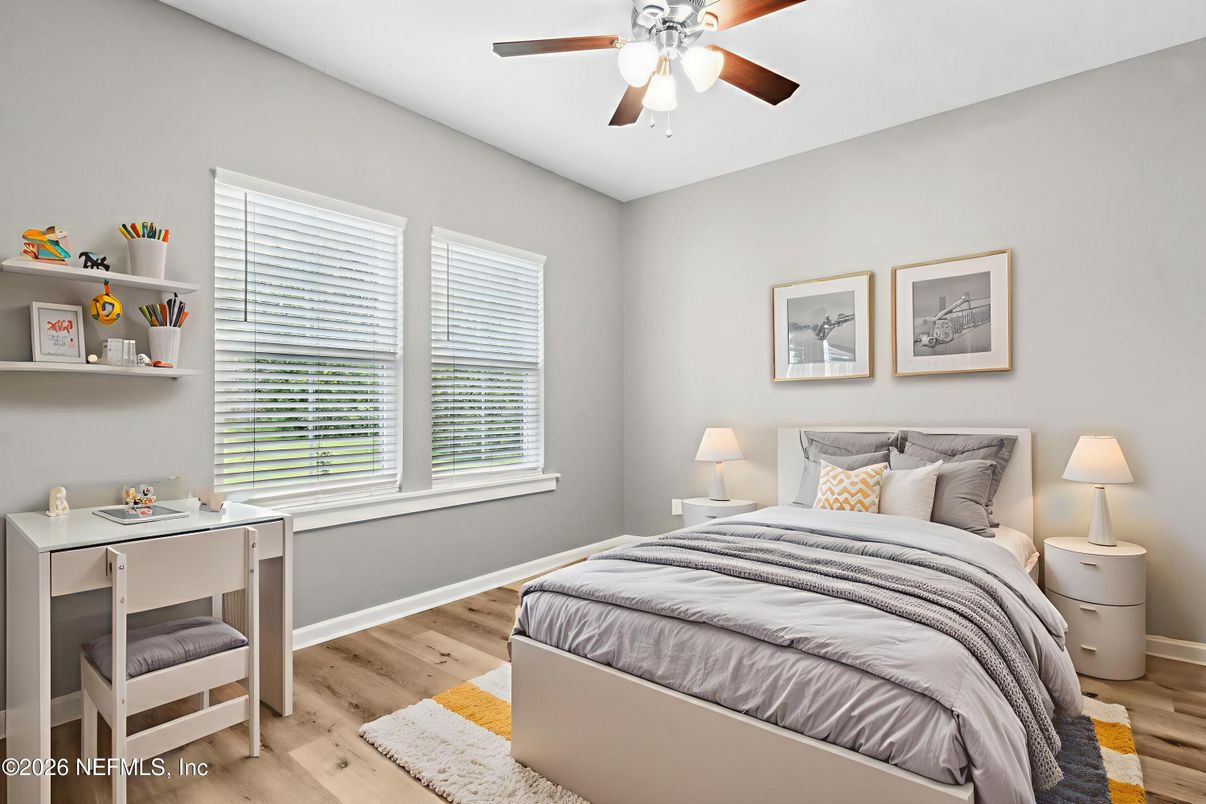 Bedroom, Interior, Wood Texture Flooring