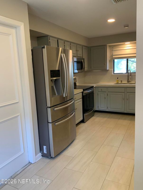 Interior, Kitchen, Recessed Lighting, Stainless Steel Appliances