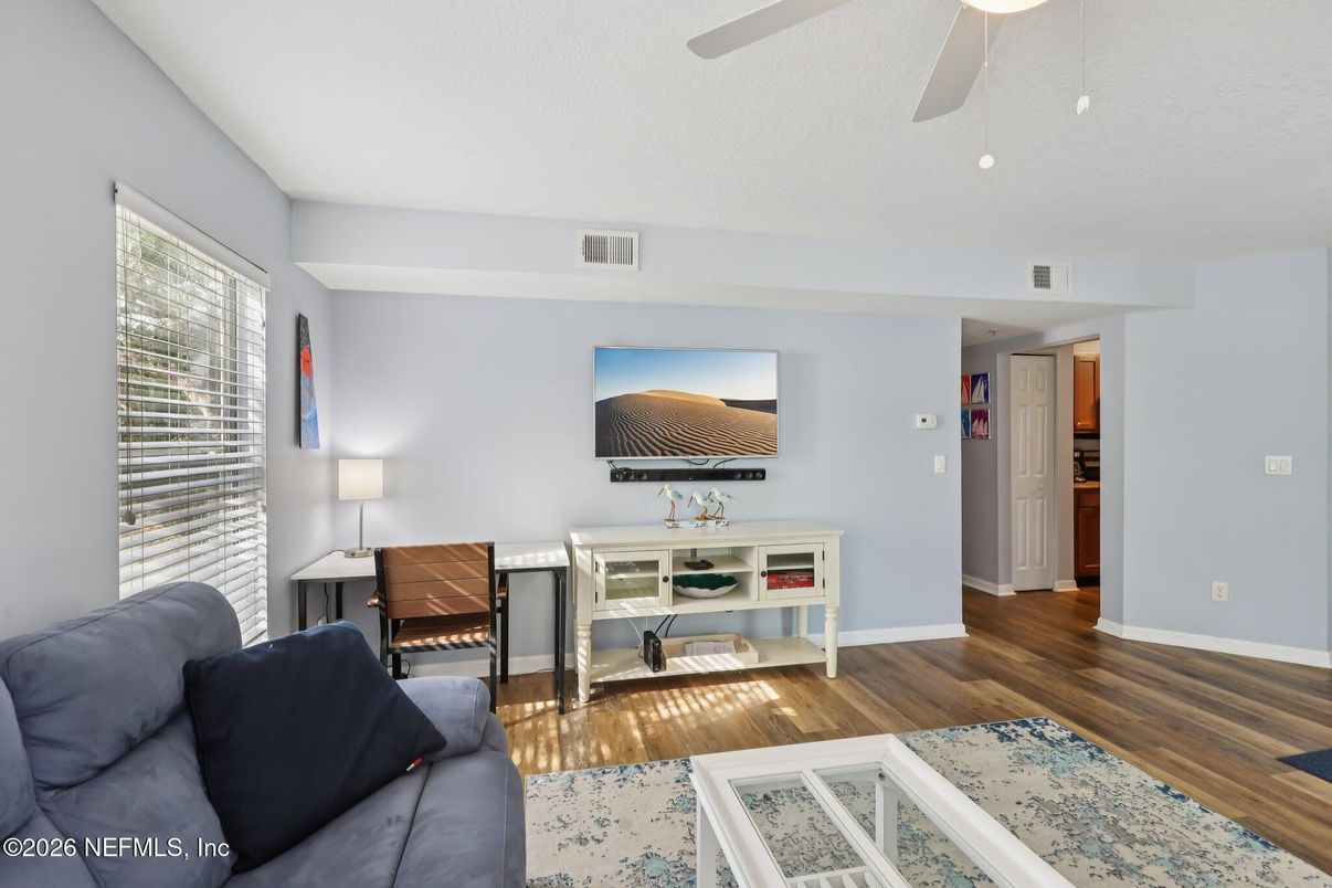 Home Office, Interior, Wood Texture Flooring