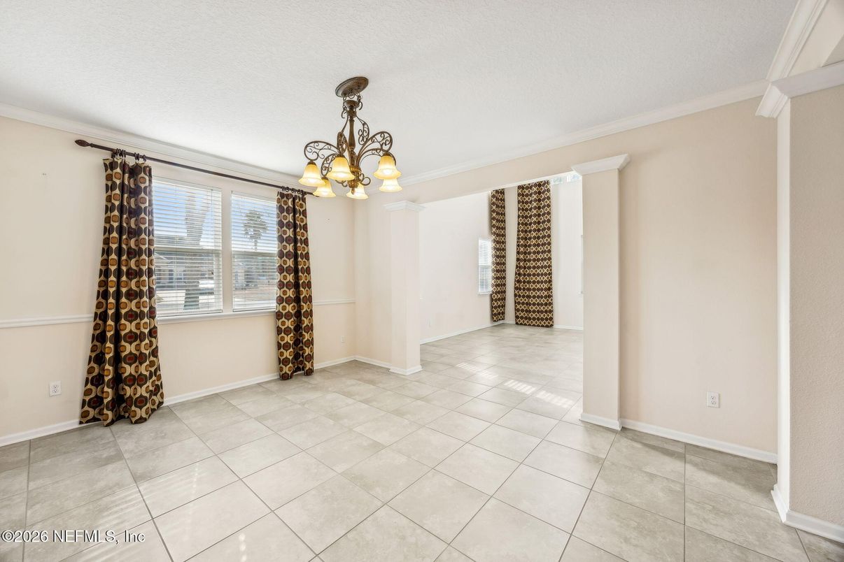Chandelier, Empty room, Interior