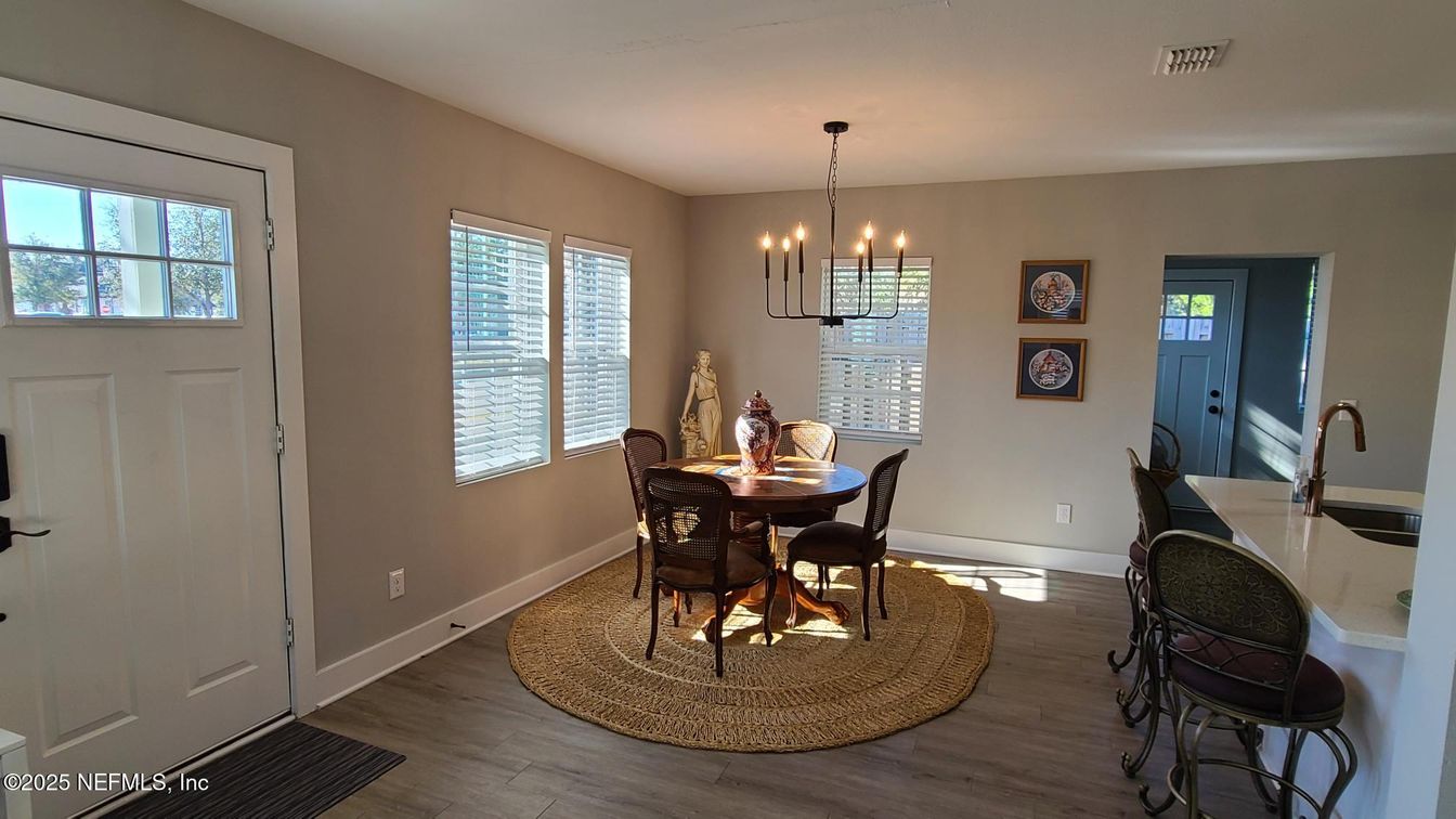 Chandelier, Dining room, Interior, Pendant Lights, Wood Texture Flooring