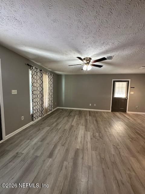 Empty room, Interior, Stone Walls, Wood Texture Flooring