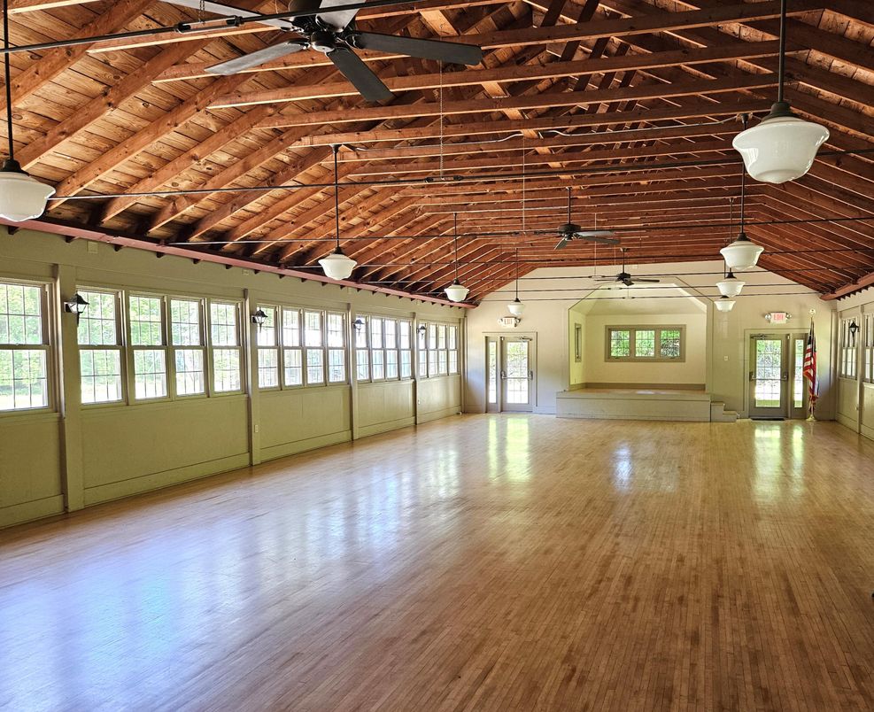 Empty room, Interior, Pendant Lights, Wooden Beams, Wooden Ceilings, Wood Texture Flooring