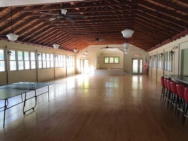 Game Room, Interior, Pendant Lights, Wooden Beams, Wood Texture Flooring