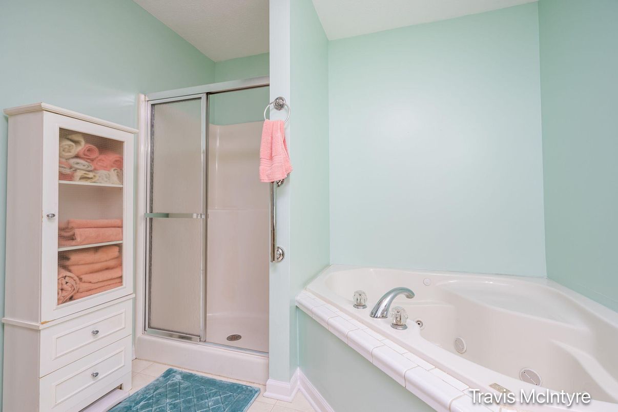 Bathroom, Glass Shower, Interior, Tile Countertops