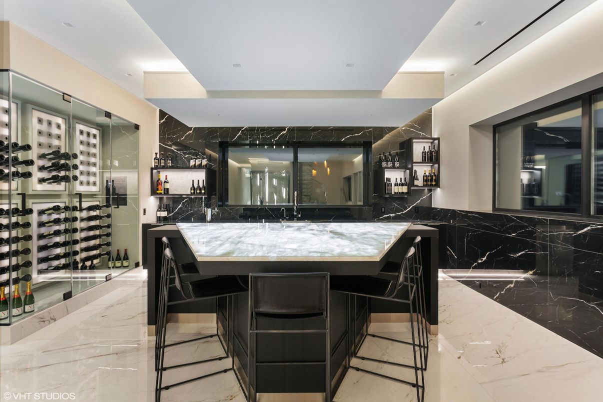 Interior, Marble, Marble Walls, Recessed Lighting, Wine Storage
