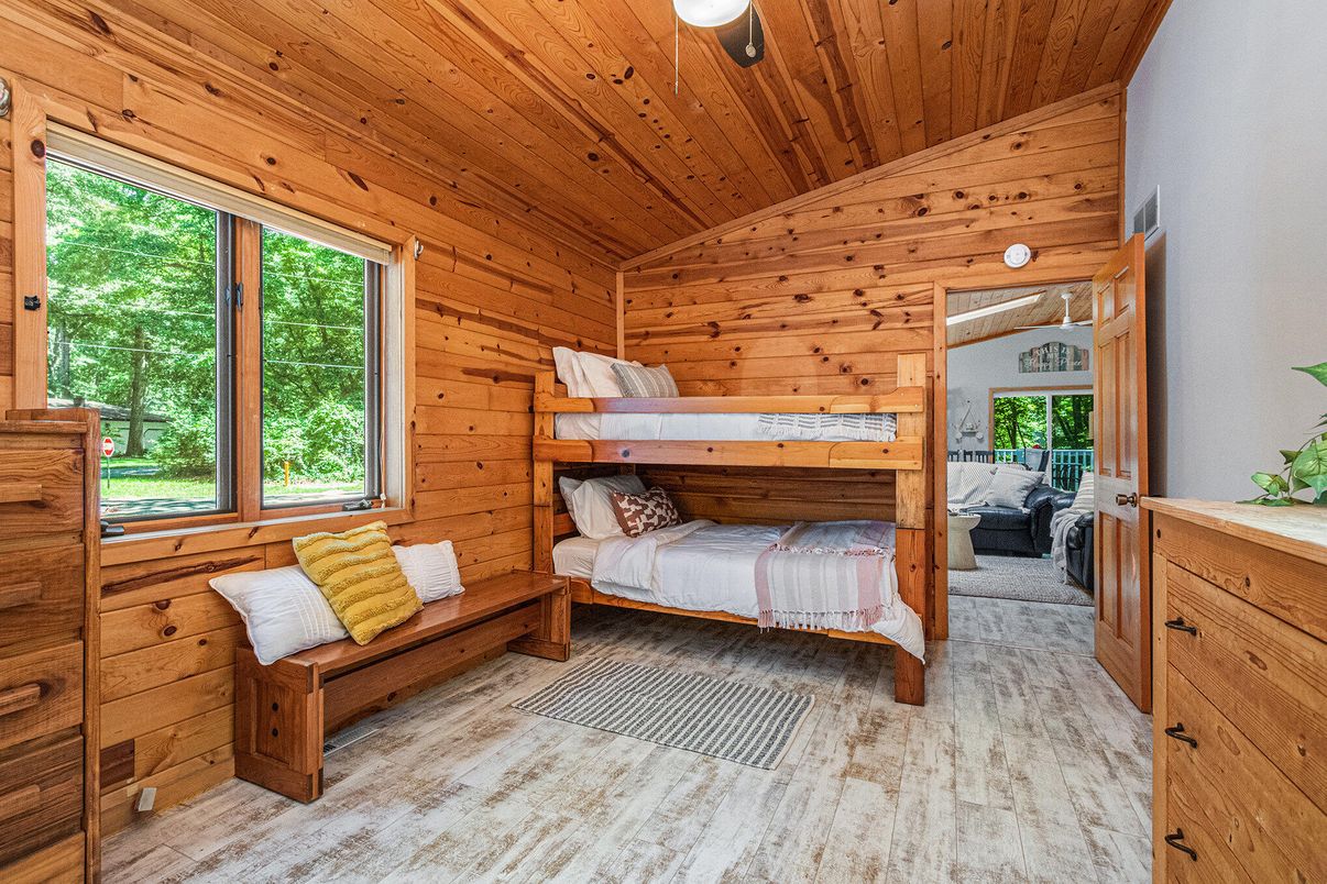 Bedroom, Interior, Wooden Ceilings, Wooden Walls