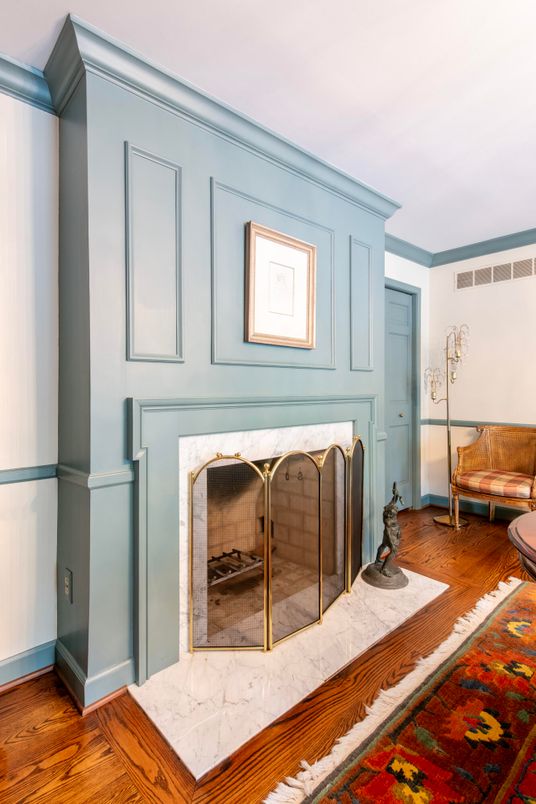 Fireplace, Interior, Wood Texture Flooring