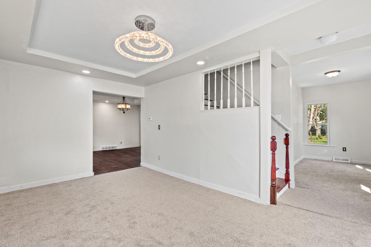 Chandelier, Interior, Recessed Lighting, Wood Texture Flooring