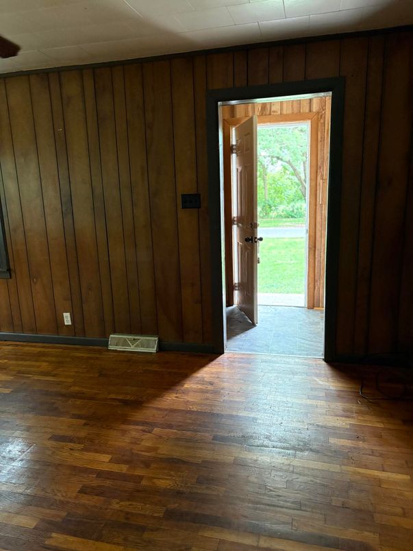 Empty room, Interior, Wood Texture Flooring, Wooden Walls