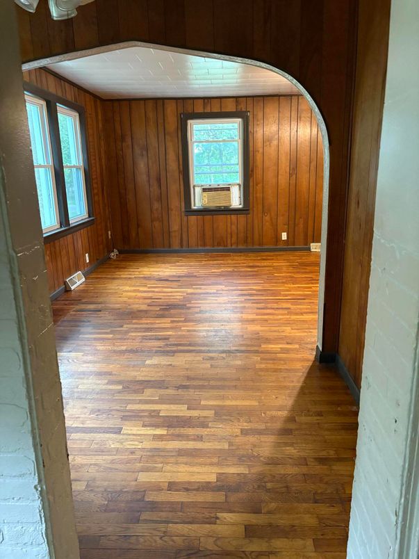 Empty room, Interior, Wood Texture Flooring, Wooden Walls