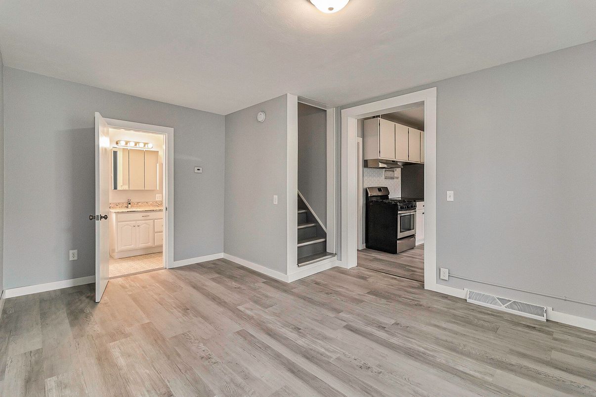 Empty room, Interior, Kitchen, Wood Texture Flooring