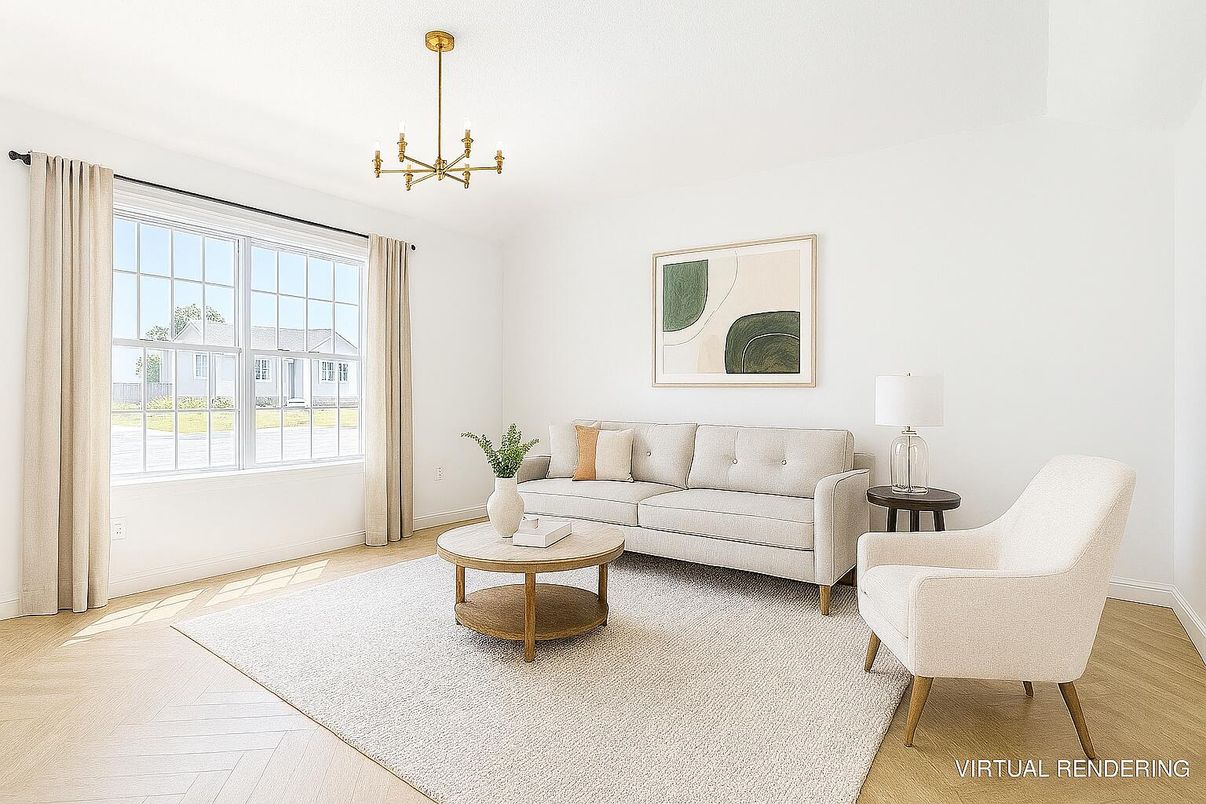 Interior, Living room, Pendant Lights, Wood Texture Flooring