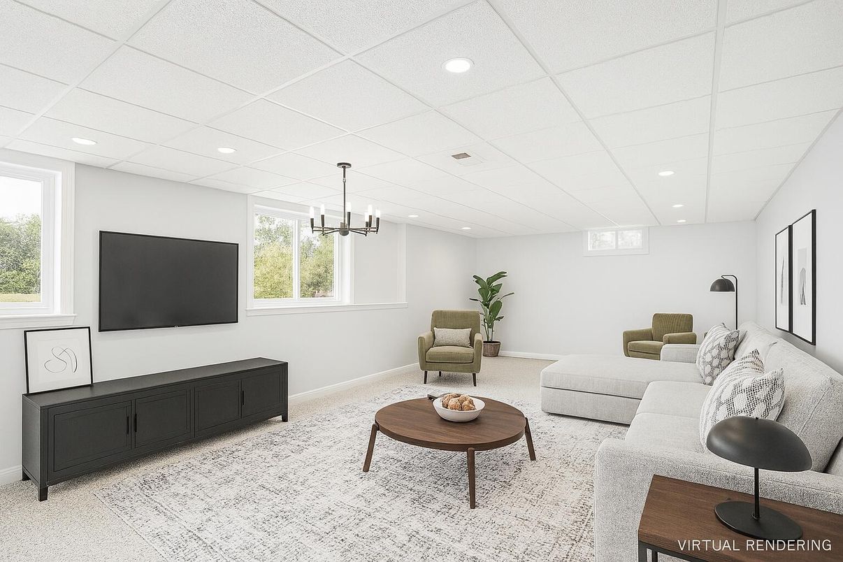 Interior, Living room, Pendant Lights, Recessed Lighting