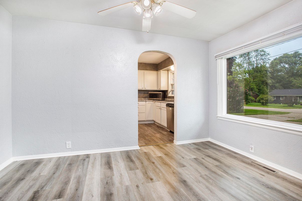 Empty room, Interior, Kitchen, Wood Texture Flooring