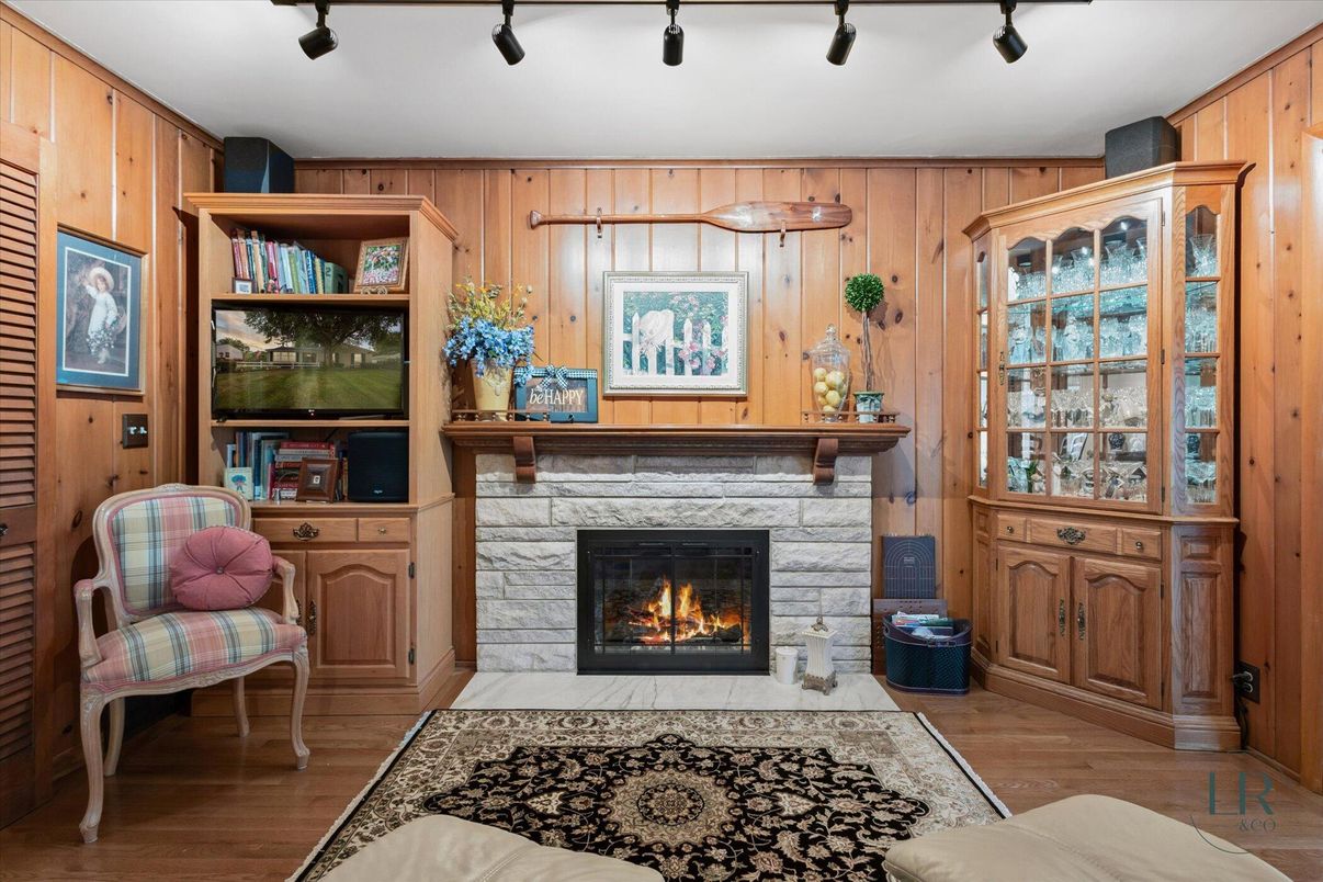 Fireplace, Interior, Wood Texture Flooring, Wooden Walls