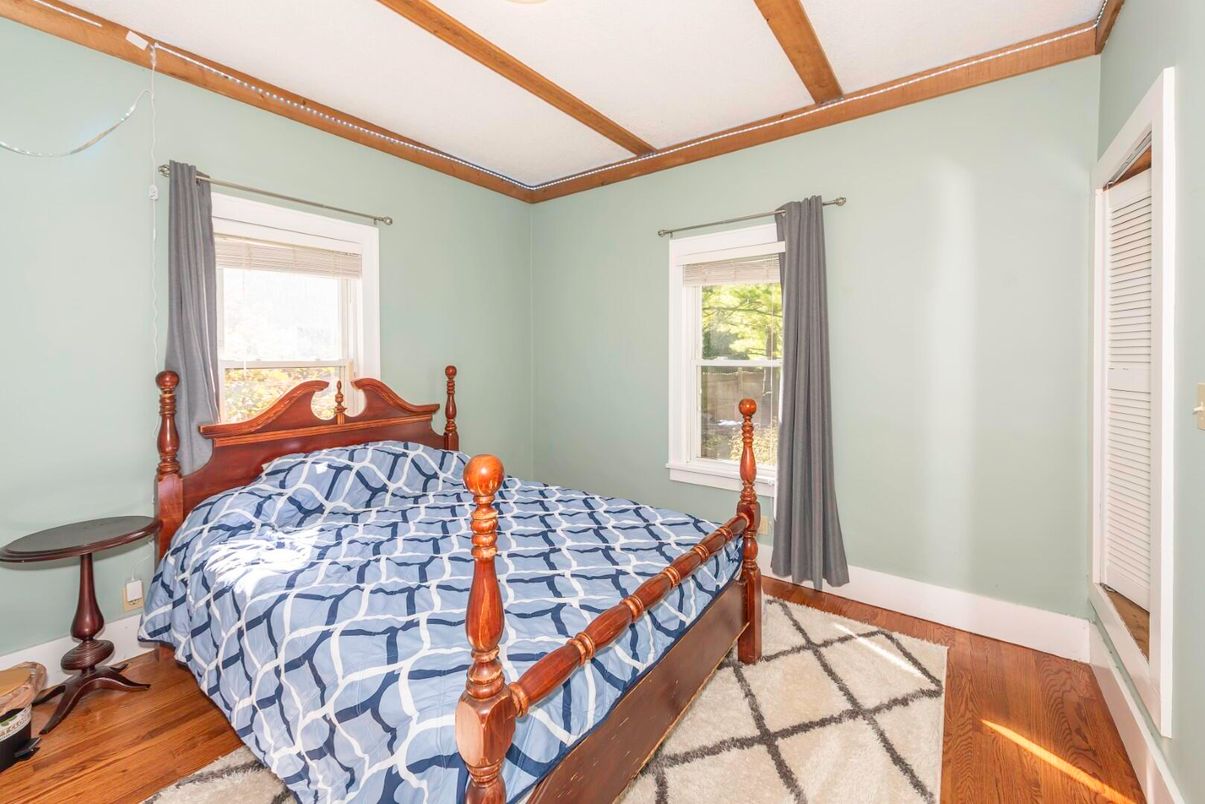 Bedroom, Interior, Wooden Beams, Wood Texture Flooring
