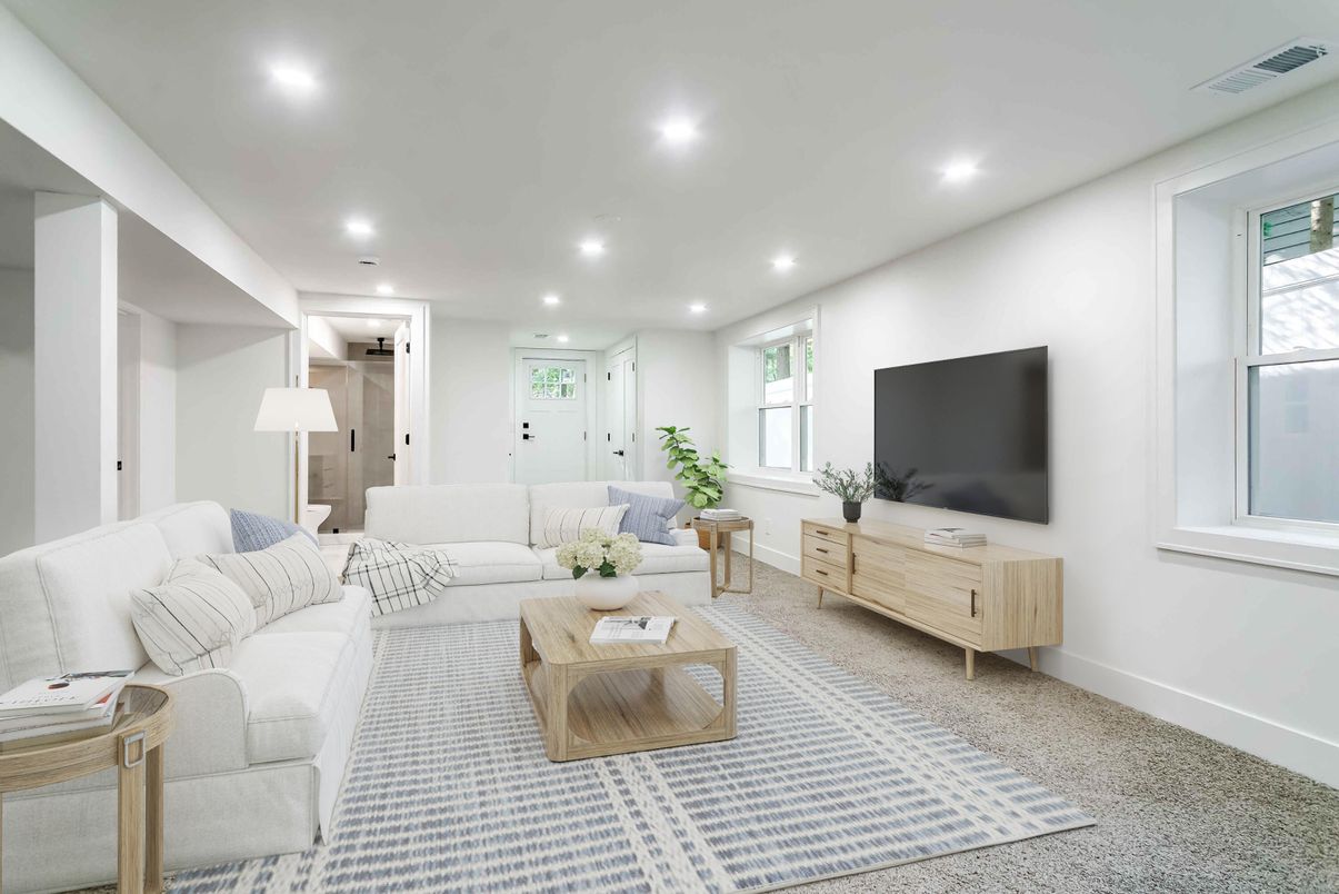 Interior, Living room, Recessed Lighting