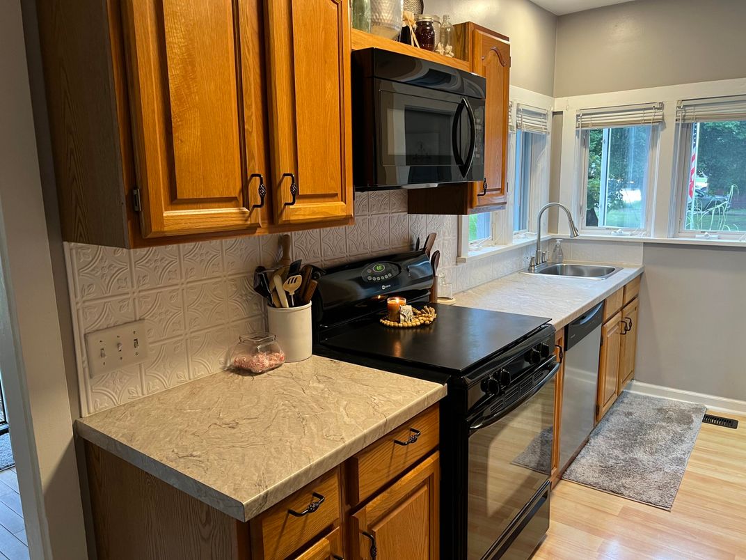Interior, Kitchen, Wood Texture Flooring