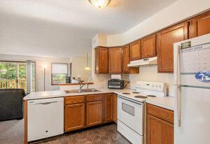 Interior, Kitchen, Wood Texture Flooring