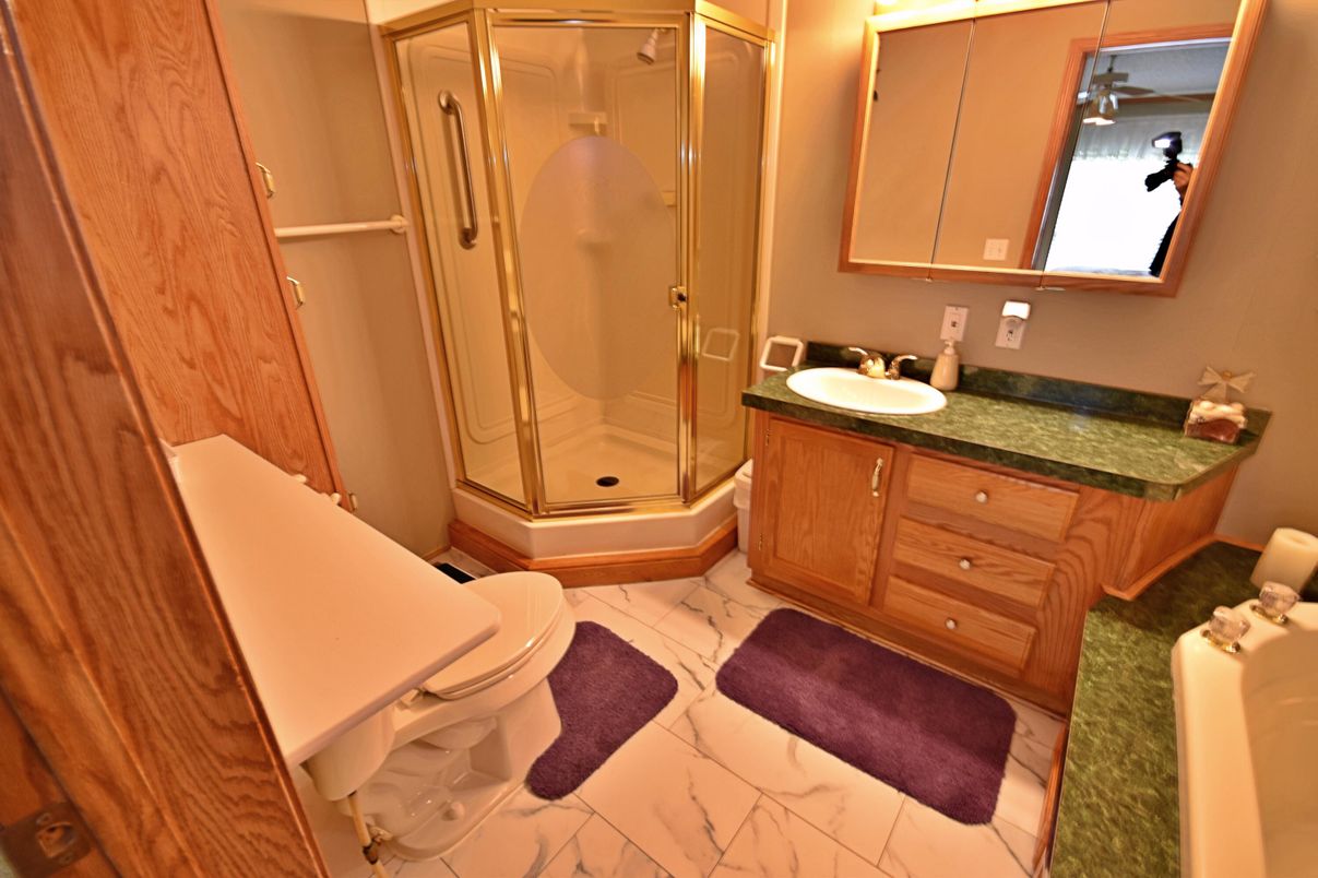 Bathroom, Glass Shower, Interior, Marble